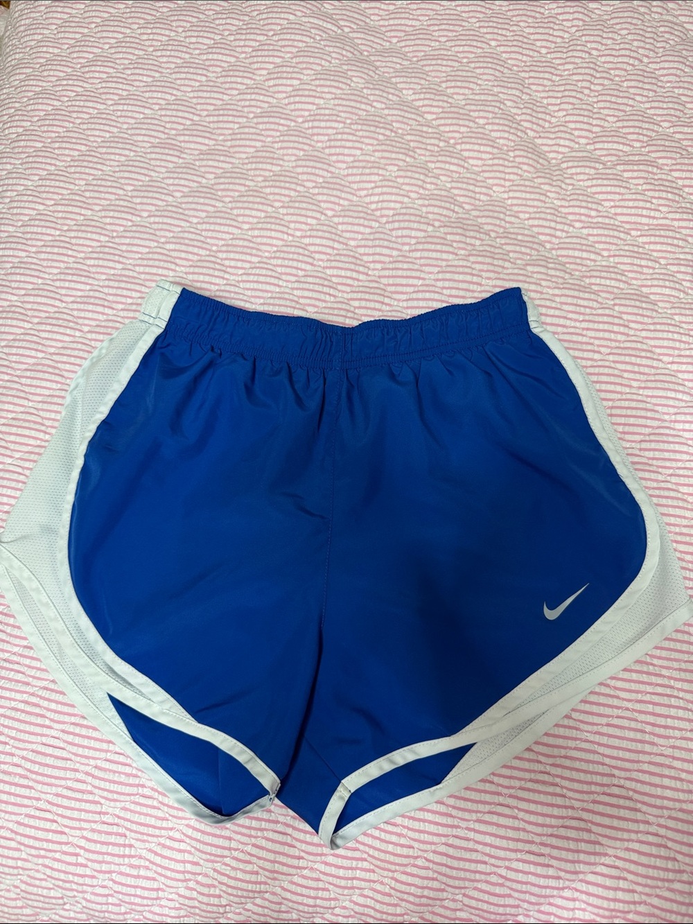 Nike Women's Royal Blue Athletic Shorts with White Trim